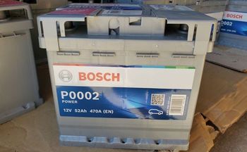 Batterie Auto BOSCH POWER P0002 52AH 470A Neuve.
