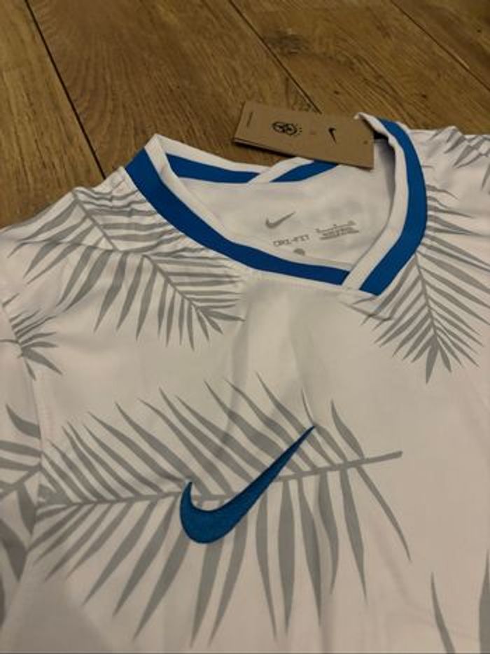 Maillot Brésil fleur Blanc et bleu - photo numéro 3