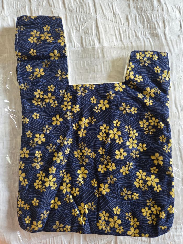 Sac de poignet bleu et doré - photo numéro 3