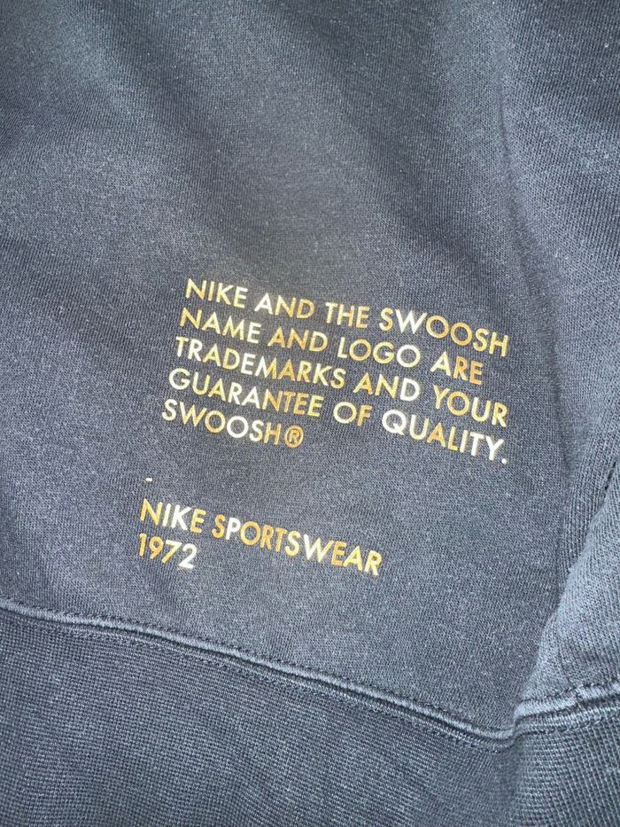 Jogging ensemble, pantalon et Sweat à capuche, noir et doré Nike, taille S mixte - photo numéro 5