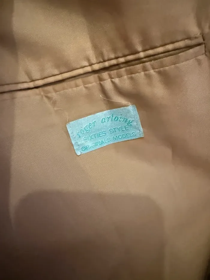 Veste de costume vintage en très bon état taille 50 bleu vert Roger Arloing - photo numéro 13