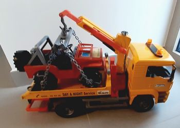 Dépanneuse Man + jeep Bruder