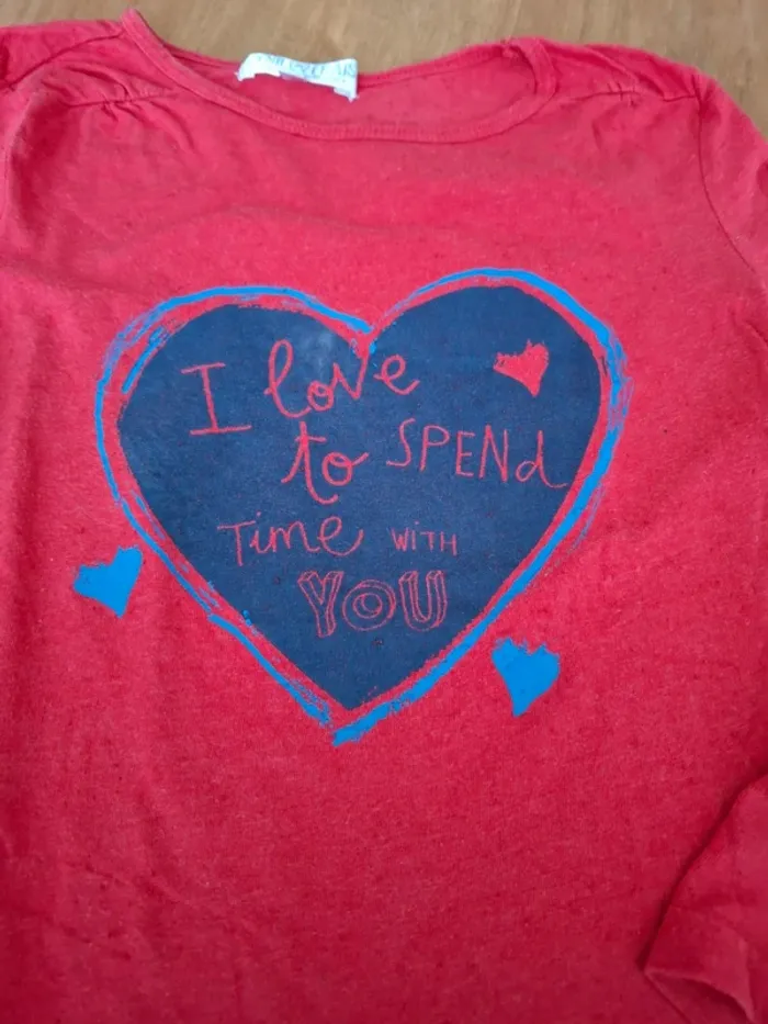 T-shirt manches longues Vinyl Fraise 10 ans - photo numéro 2