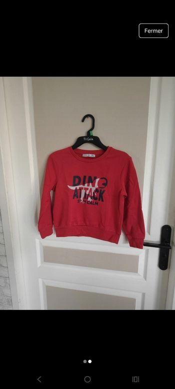 Sweat dinosaure 8 ans
