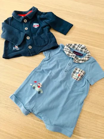 Sergent Major – Ensemble garçon 3 mois 💙 veste + body