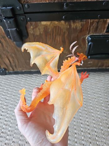 Figurine dragon de feu plastoy