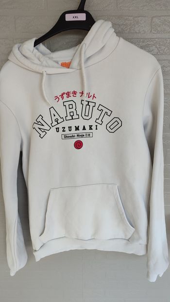 Sweat a capuche t 14 ans naruto blanc