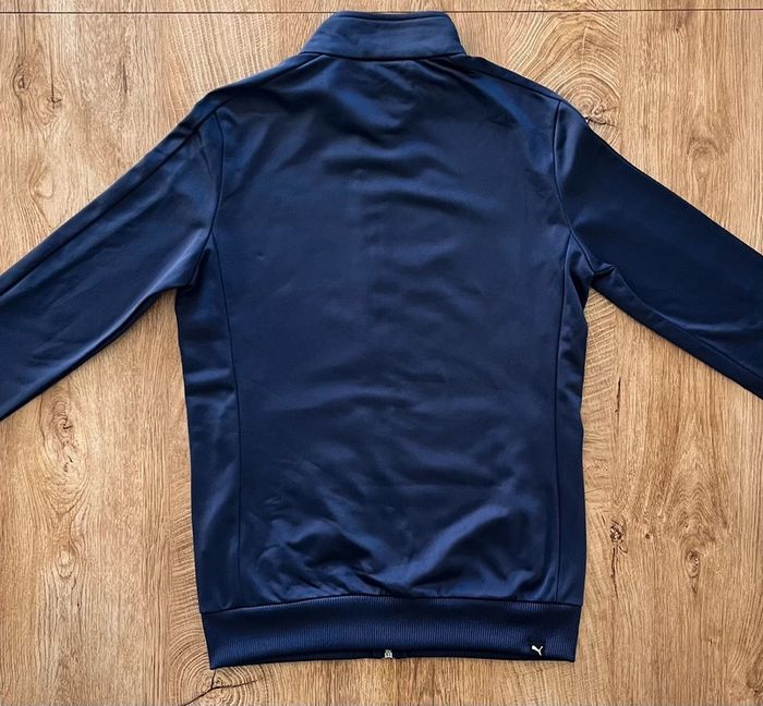 Gilet/Veste de sport à zip complet bleu marine Puma, homme, taille XS - photo numéro 3
