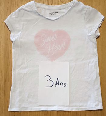 T-shirt à message Vertbaudet 3 ans fille