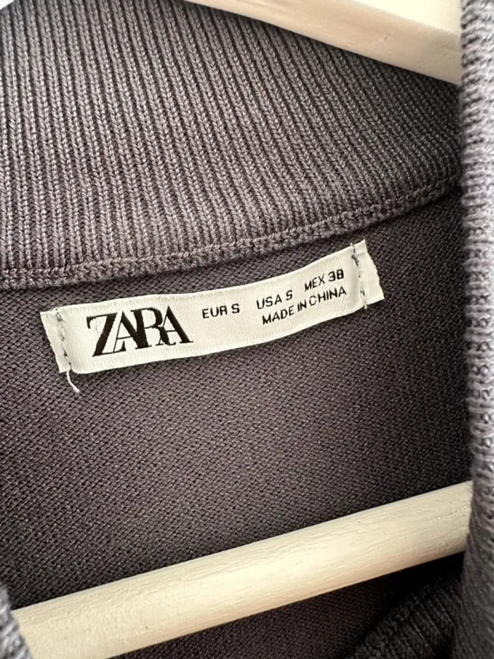 Pull zara homme gris taille S - photo numéro 3