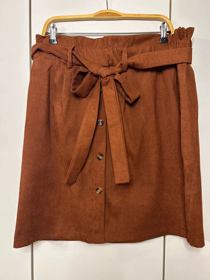 Jupe en velours Camel Shein Curve - Taille 1XL