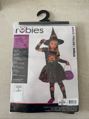 Déguisement Halloween fille sorcière citrouille