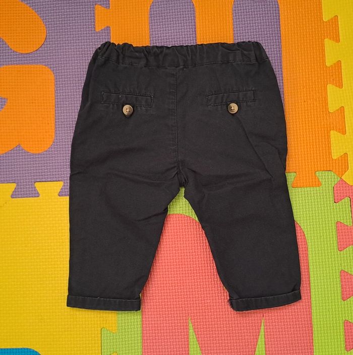 Pantalon bleu noir, kiabi, taille 6 mois (63/69 cm) - photo numéro 2
