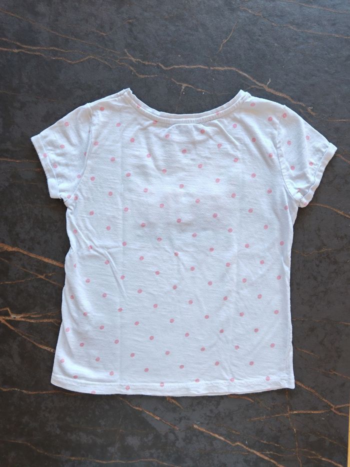 T-shirt à pois roses Sun Okaïdi 6 ans - photo numéro 2