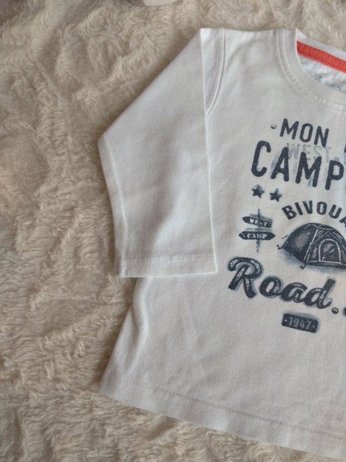 Ensemble (tee shirt manches longues+pantalon) Garçon 6 mois Campeur Gémo - photo numéro 4