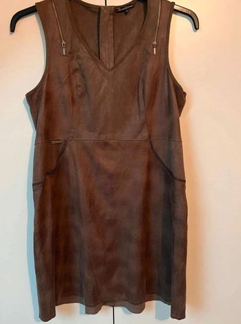 Robe femme La  mode est  à  vous  XL  42  suédine  marron
