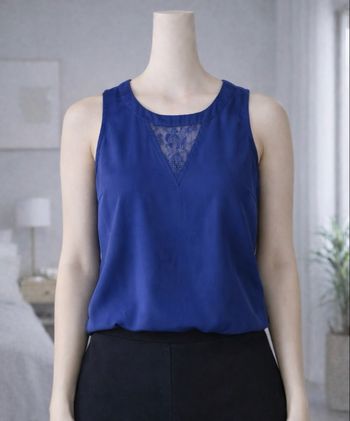 Blouse bleu roi camaïeu taille 36 S 