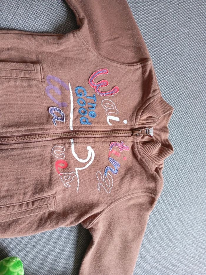 Gilet zippé 6 mois grain de blé - photo numéro 2