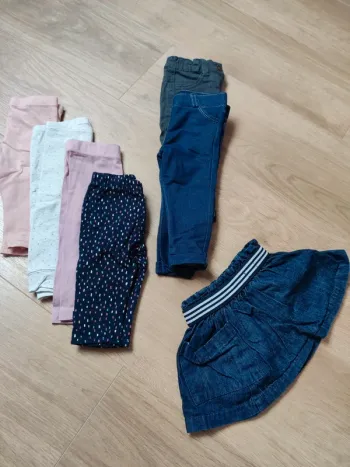 Lot pantalon+jupe fille 6 mois