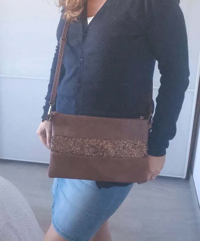 Sac bandoulière marron Galantry - photo numéro 6