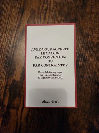 Livre : Avez vous accepté le vaccin  par conviction ou par contrainte