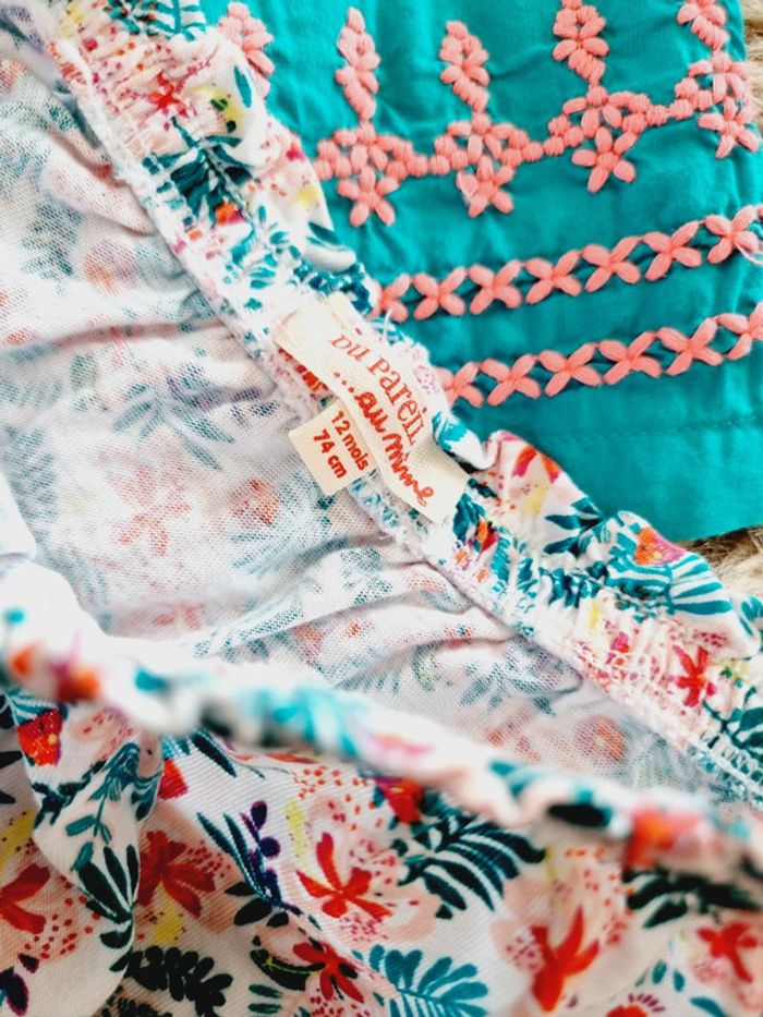 Robe bloomer fleuris 12 mois bébé fille - photo numéro 3