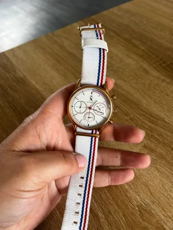 Montre femme vicomte A. Bleu blanc rouge