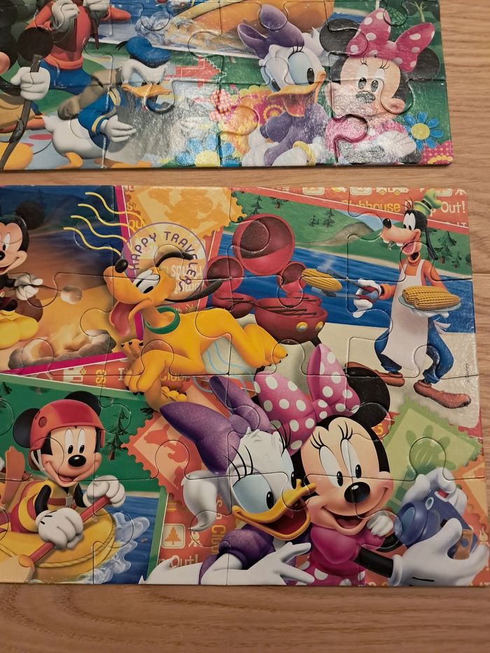 Lot 2 puzzles Mickey Disney 2 x 20 pièces - photo numéro 2