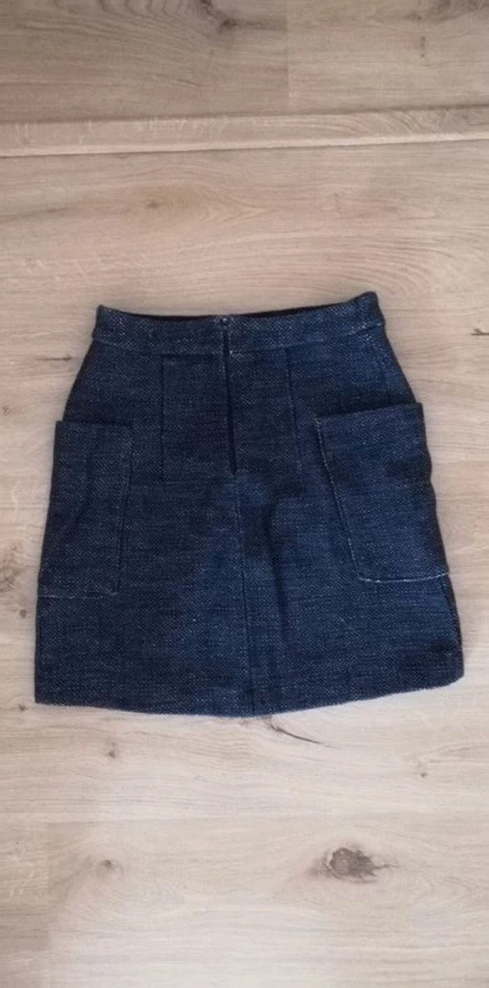 Jupe droite bleu - photo numéro 2