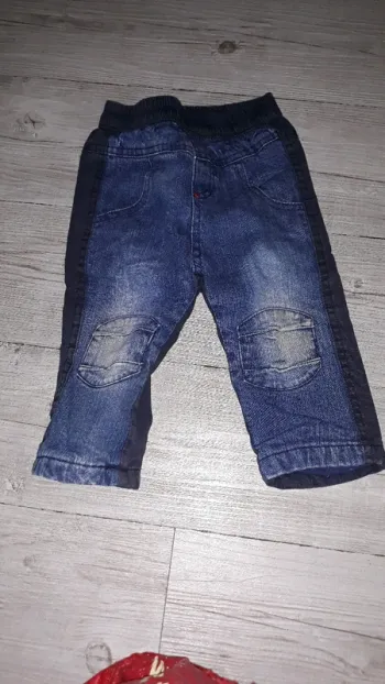Pantalon bleu 12mois doublé