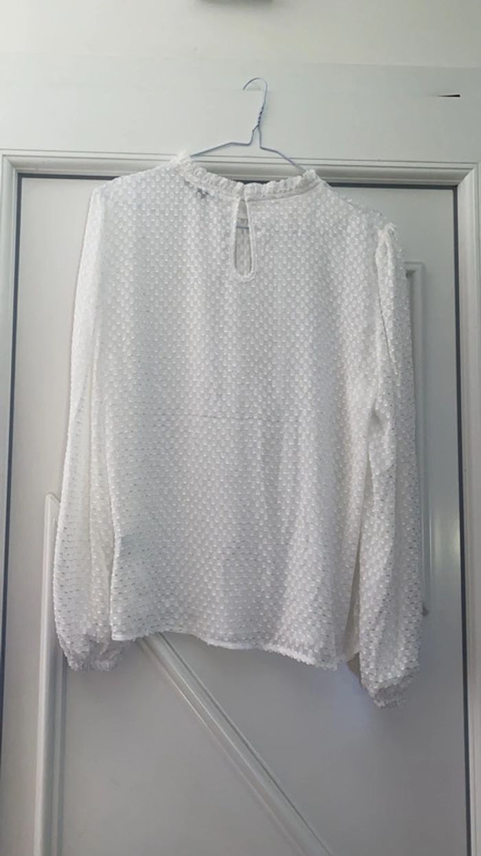 Blouse Etam blanche taille 40 - photo numéro 4