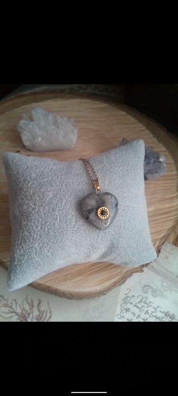 Collier bohème protection coeur de labradorite