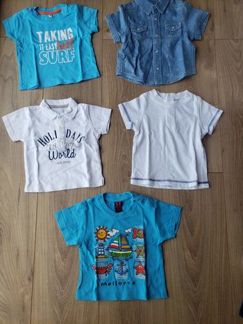 Lot maillots manches courtes 06 mois