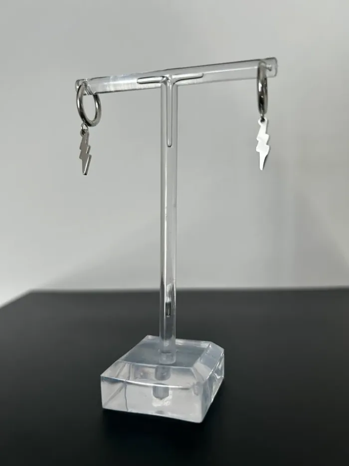 Boucle d’oreille éclair acier inoxydable