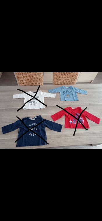 Hauts manches longues garçon 12 mois