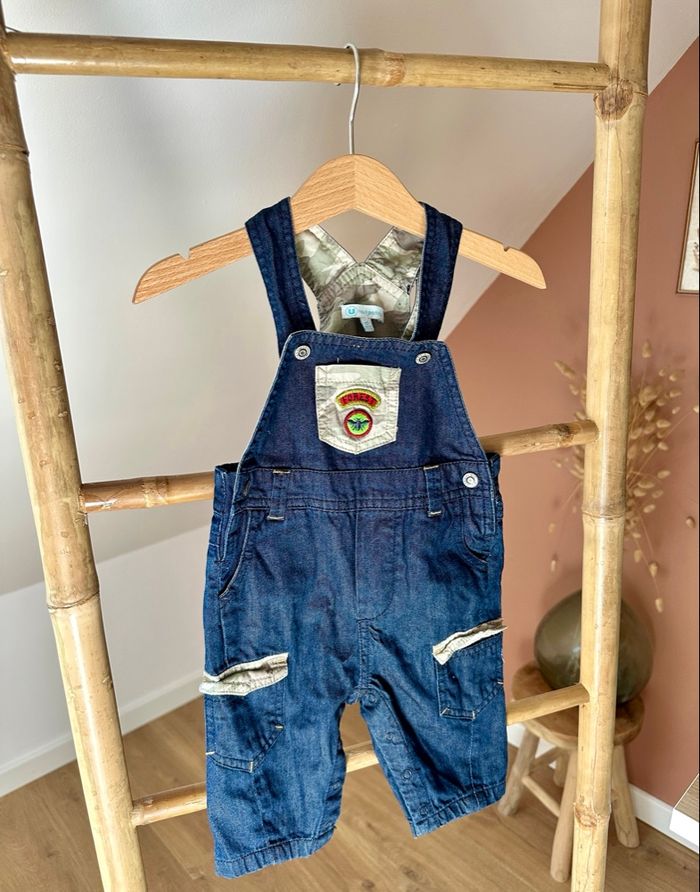 💜 Salopette bleu taille 6 mois Neuf U tout petits 💜