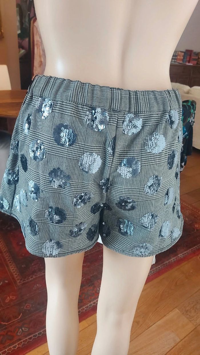Short Sisley Gris et paillettes 11/12 ans - photo numéro 8
