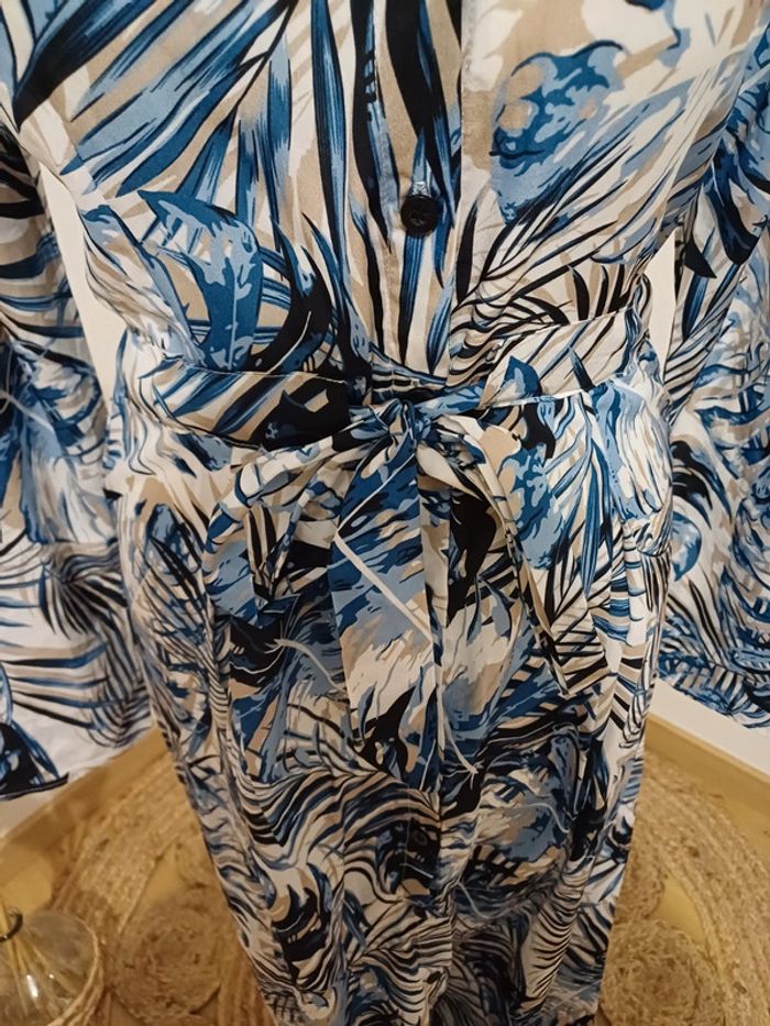 Robe longue boutonnée à motifs Aachoae taille M 38 - photo numéro 4