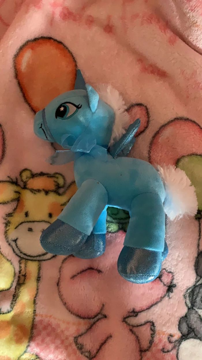 Peluche bleue licorne - photo numéro 2