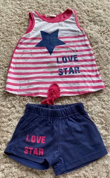 Ensemble tenu de plage débardeur et short Shild face 24 mois