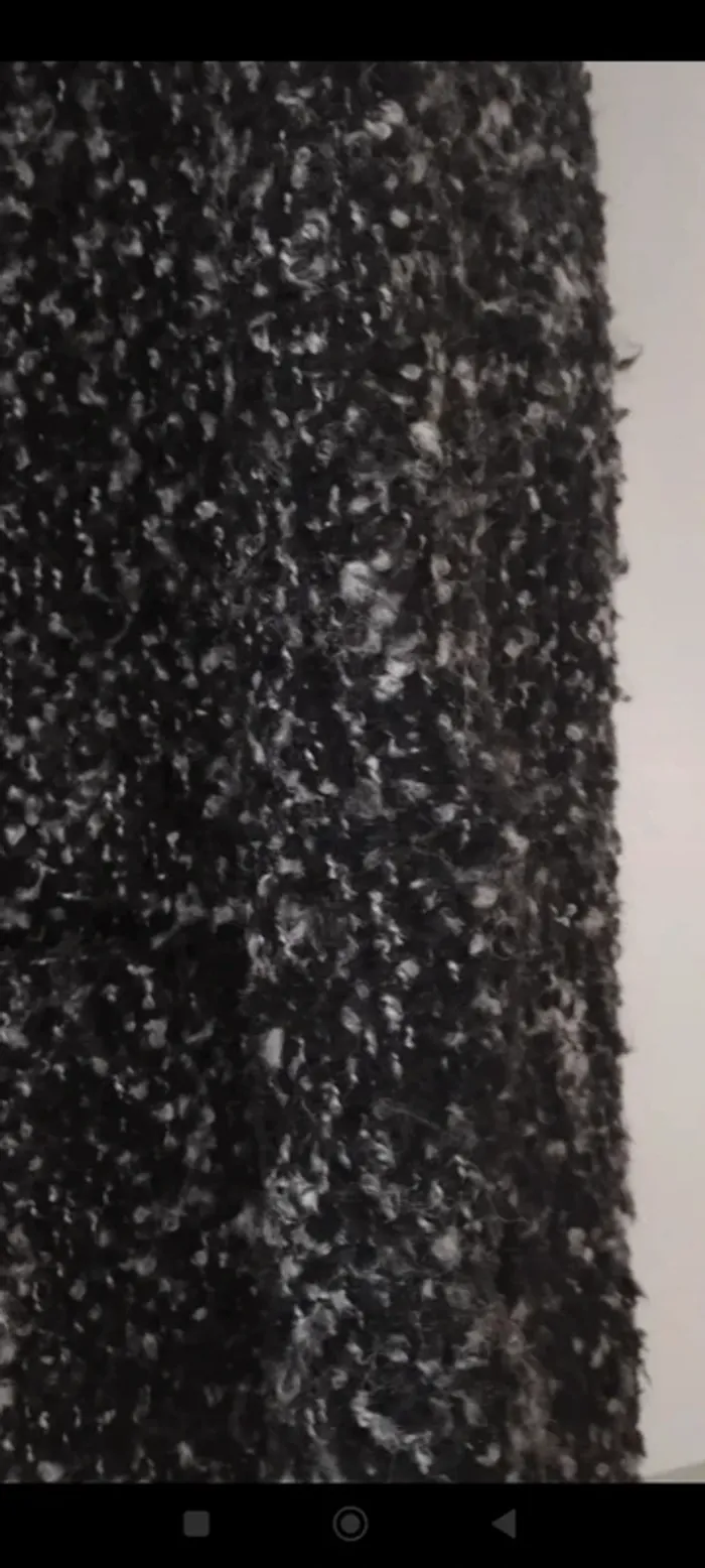Manteau caban caban noir chiné Mango XS - photo numéro 5