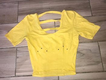 Haut crop top jaune S