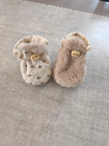 Père paire de chaussons chauds réversible 6 12 mois