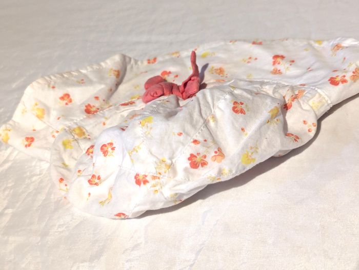 Chapeau Bob Blanc Flot Ruban Rose Motif Floral Fleurs Flore Vêtement Accessoire Petits Enfants Bébés - photo numéro 5