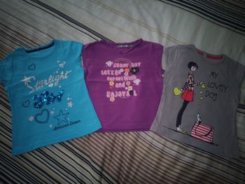 Lot 3 t shirt manches longues 4 ans