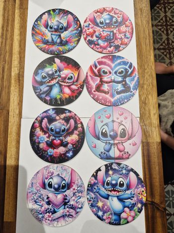 Lot 8 sous verres stitch neuf