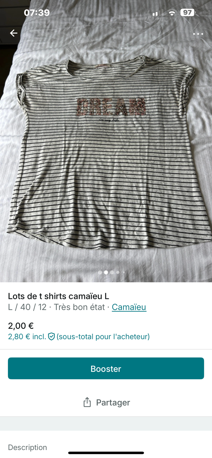 Lots de t shirts et pulls L - photo numéro 5