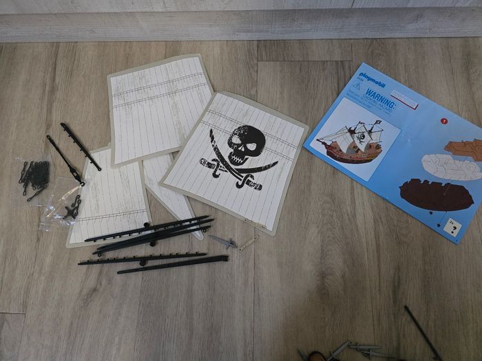 Lot playmobil pirates bateau chaloupe et barque - photo numéro 8