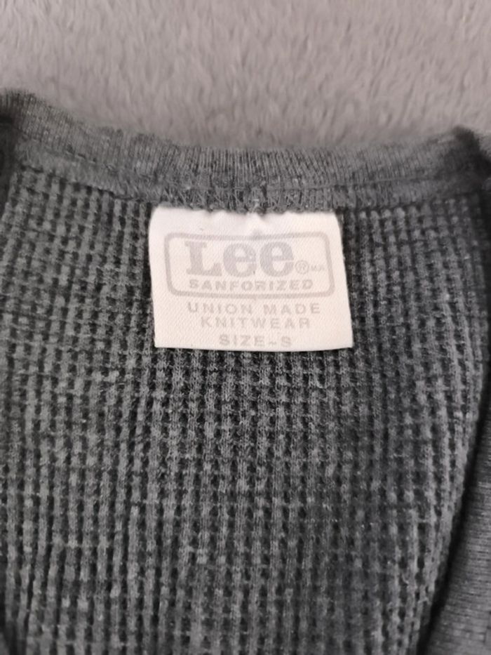 Lot haut manches longues et Débardeur vintage nid d'abeille gris. Lee. Taille s - photo numéro 4
