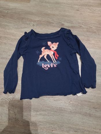 Tee shirt manches longues LEVI'S bleu marine